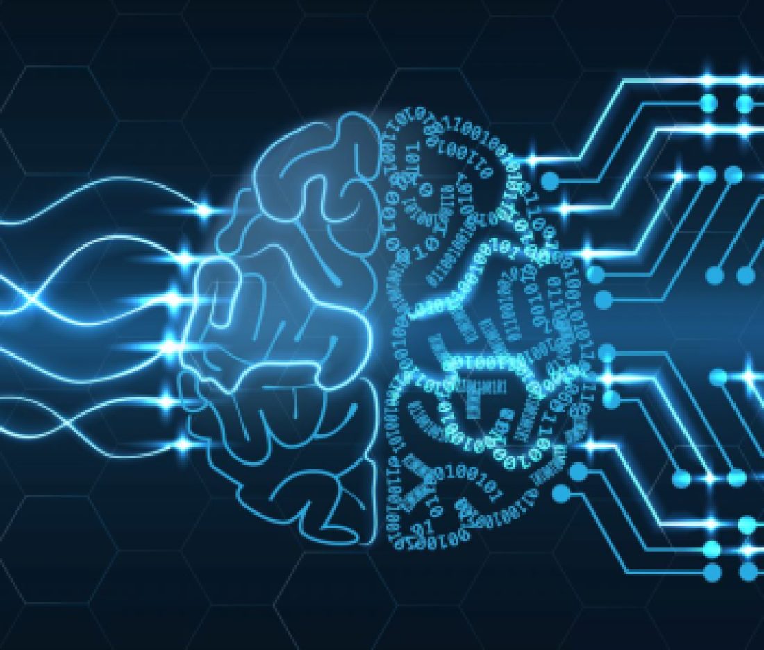 Wired brain illustration - next step to artificial intelligence